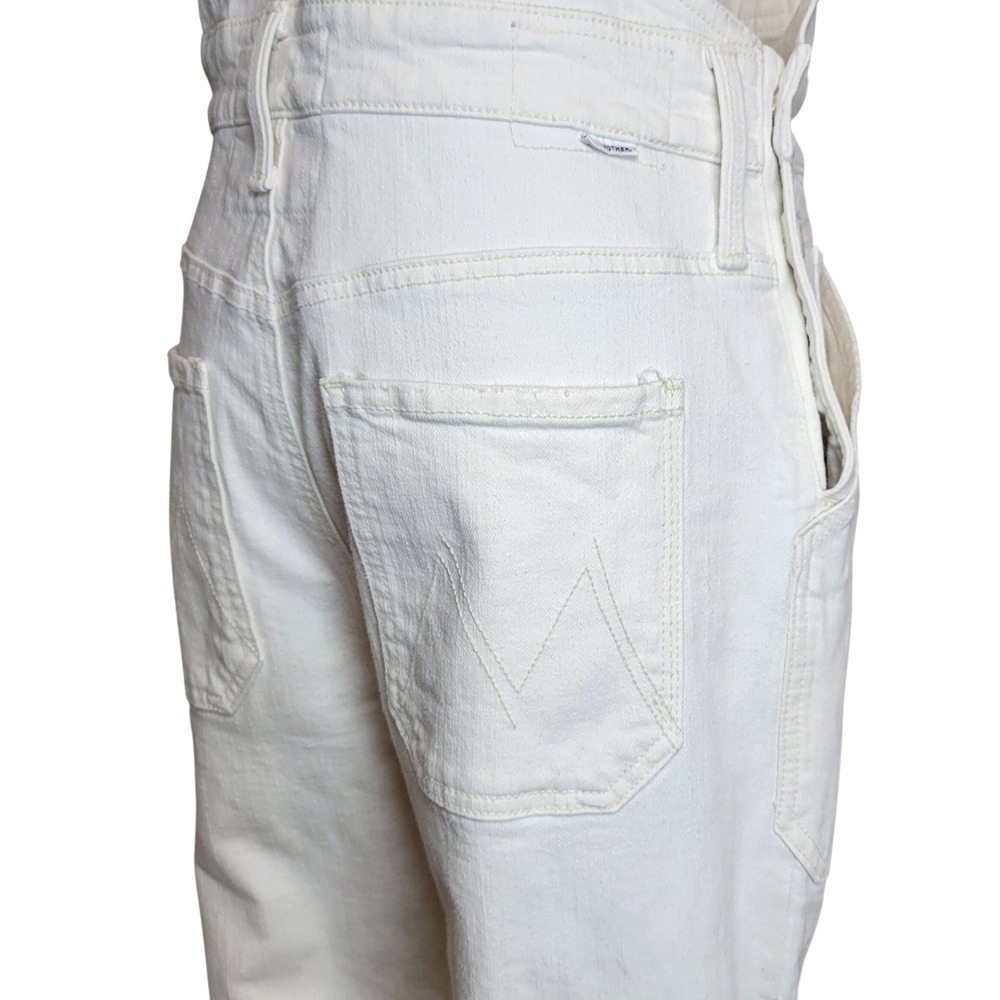 Mother The Patch Pocket Overalls Ankle S Cream Oatmeal Coastal Cottagecore Boho - Picture 12 of 13